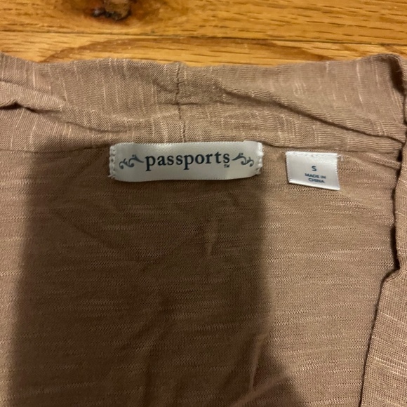 Tan casual boho ruffle cardigan - Picture 3 of 6